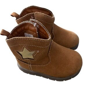 Carters Just One You Toddlers Girls/Boys First Walker Faux Suede Boots